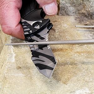 Diamond Machining Technology (DMT) Diafold Serrated Diamond Knife Sharpener, Fine (FSKF), 4