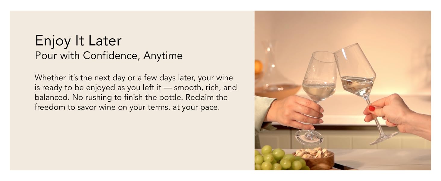 Vacu Vin Wine Saver Vacuum Stoppers – Set of 4 – Gray – Airtight Seal for Opened Bottles to Preserve Freshness Up to 10 Days – Food-Grade Rubber – Reusable & Dishwasher Safe