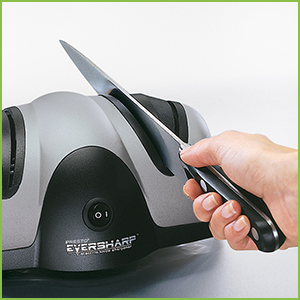 Presto 08800 EverSharp Electric Knife Sharpener, 2-Stage System, Silver/Black