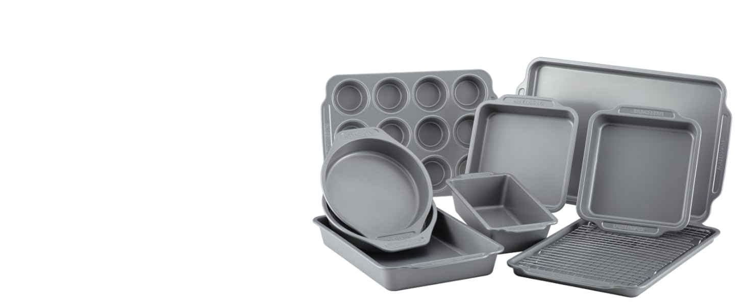 Farberware Nonstick Bakeware Round Pizza/Crisper Pan, 13 Inch, Gray