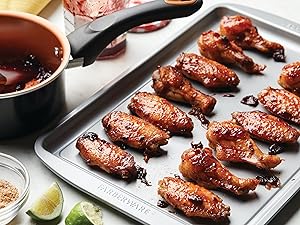 Farberware Nonstick Bakeware Round Pizza/Crisper Pan, 13 Inch, Gray