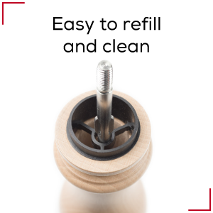 Manual pepper mill, natural wood, 30 cm