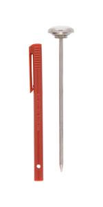 Taylor Waterproof Digital Instant Read Thermometer For Cooking, BBQ, Grilling, Baking, And Meat, Comes With Pocket Sleeve Clip, Red