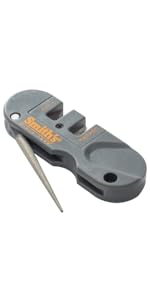 Smith's DCS4 4” Diamond Combination Sharpener - Double Sided Stone - Outdoor Field Knife Sharpener - Fish Hook & Pointed Tools Micro Sharpener - Lightweight, Compact, Handheld