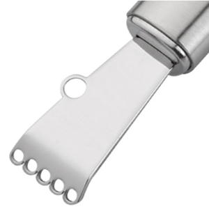 Küchenprofi Lemon Zester - 7-Inch Silver Stainless Steel - Lime Zester - Garlic Crusher