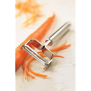 Kuhn Rikon Julienne Peeler with Blade Protector, Stainless Steel Handle