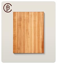 John Boos R-Board Series Rectangular Wooden Maple Cutting Board 20”x15” – 1.5” Thick, 12-lb Reversible Butcher Block with Edge-Grain & Finger Grips – Made in the USA