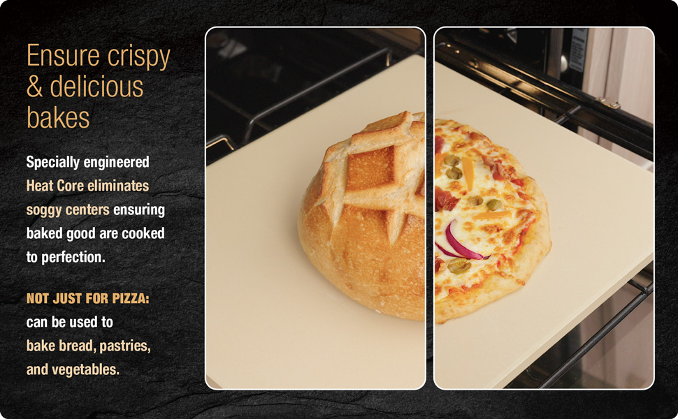 Old Stone Pizza Kitchen Rectangular Pizza Stone for Oven and Grill, 14x16-Inch