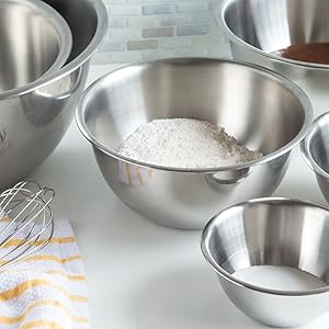 Fox Run Stainless Steel Small Mixing Bowl, 7.25 x 7.25 x 3.75 inches, Metallic