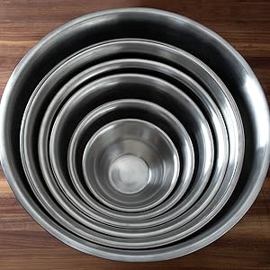 Fox Run Stainless Steel Small Mixing Bowl, 7.25 x 7.25 x 3.75 inches, Metallic
