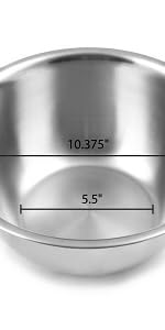Fox Run Stainless Steel Small Mixing Bowl, 7.25 x 7.25 x 3.75 inches, Metallic