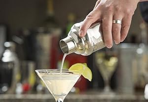 TableCraft 3-Piece Stainless Steel Cocktail Shaker, 8-Ounce