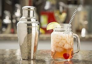 TableCraft 3-Piece Stainless Steel Cocktail Shaker, 8-Ounce