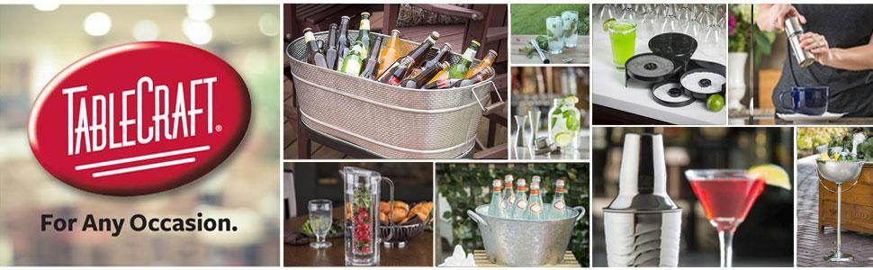 TableCraft 3-Piece Stainless Steel Cocktail Shaker, 8-Ounce