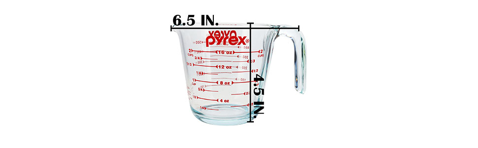 Pyrex 6001075 2 Cup Glass Measuring Cup - Made in USA