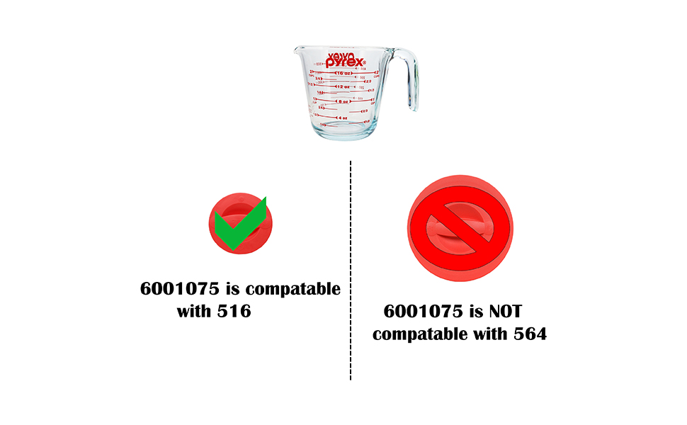 Pyrex 6001075 2 Cup Glass Measuring Cup - Made in USA