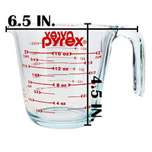 Pyrex 6001075 2 Cup Glass Measuring Cup - Made in USA