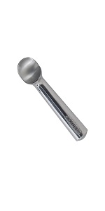 Zeroll 1012 Original Ice Cream Unique Liquid Filled Heat Conductive Handle Simple One Piece Aluminum Design Easy Release 24 Scoops per Gallon Made in USA, 3-Ounce, Silver