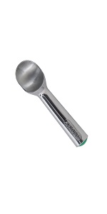 Zeroll 1012 Original Ice Cream Unique Liquid Filled Heat Conductive Handle Simple One Piece Aluminum Design Easy Release 24 Scoops per Gallon Made in USA, 3-Ounce, Silver