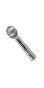 Zeroll, Size 20, in Silver 1020 Original Ice Cream Unique Liquid Filled Heat Conductive Handle Simple One Piece Aluminum Design Easy Release 40 Scoops per, 2-Ounce