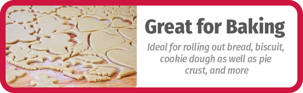 GoodCook Everyday Rolling Pin, 17 inches, Wood