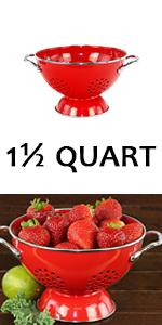 Calypso Basics by Reston Lloyd Powder Coated Enameled Colander, 5 Quart, Lemon