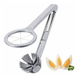 Westmark Wedge Egg Slicer - Heavy-Duty Aluminum Cutter with Stainless Steel Blades for Wedge Slices, Multi-Purpose Wedger for Eggs, Mushrooms, Strawberries & Kiwi, Kitchen Essentials