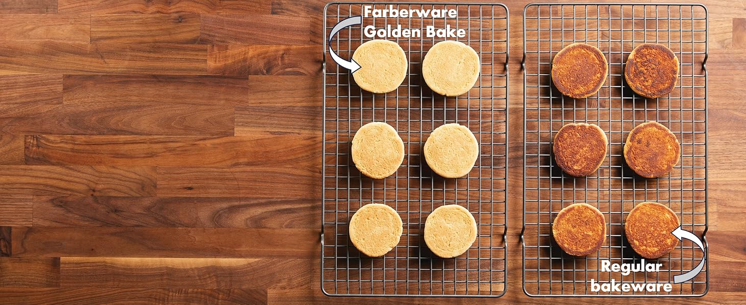 Farberware Insulated Nonstick Bakeware 14-Inch x 16-Inch Jumbo Cookie Sheet, Light Gray