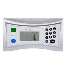 Escali Pana V136 Large Volume Measuring Kitchen/Baking/Cooking Scale, Preprogrammed With Over 150 Ingredients, LCD Digital Display, 13lb Capacity