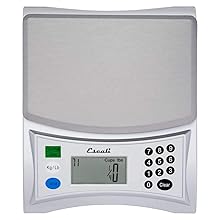 Escali Pana V136 Large Volume Measuring Kitchen/Baking/Cooking Scale, Preprogrammed With Over 150 Ingredients, LCD Digital Display, 13lb Capacity