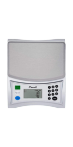 Escali Pana V136 Large Volume Measuring Kitchen/Baking/Cooking Scale, Preprogrammed With Over 150 Ingredients, LCD Digital Display, 13lb Capacity