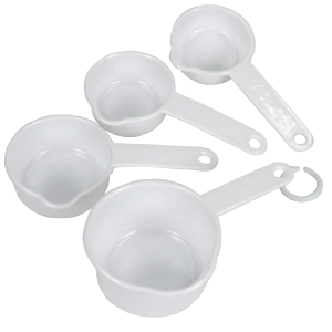 Chef Craft Select Measuring Cup Set, 1/4, 1/3, 1/2 and 1 cup, White