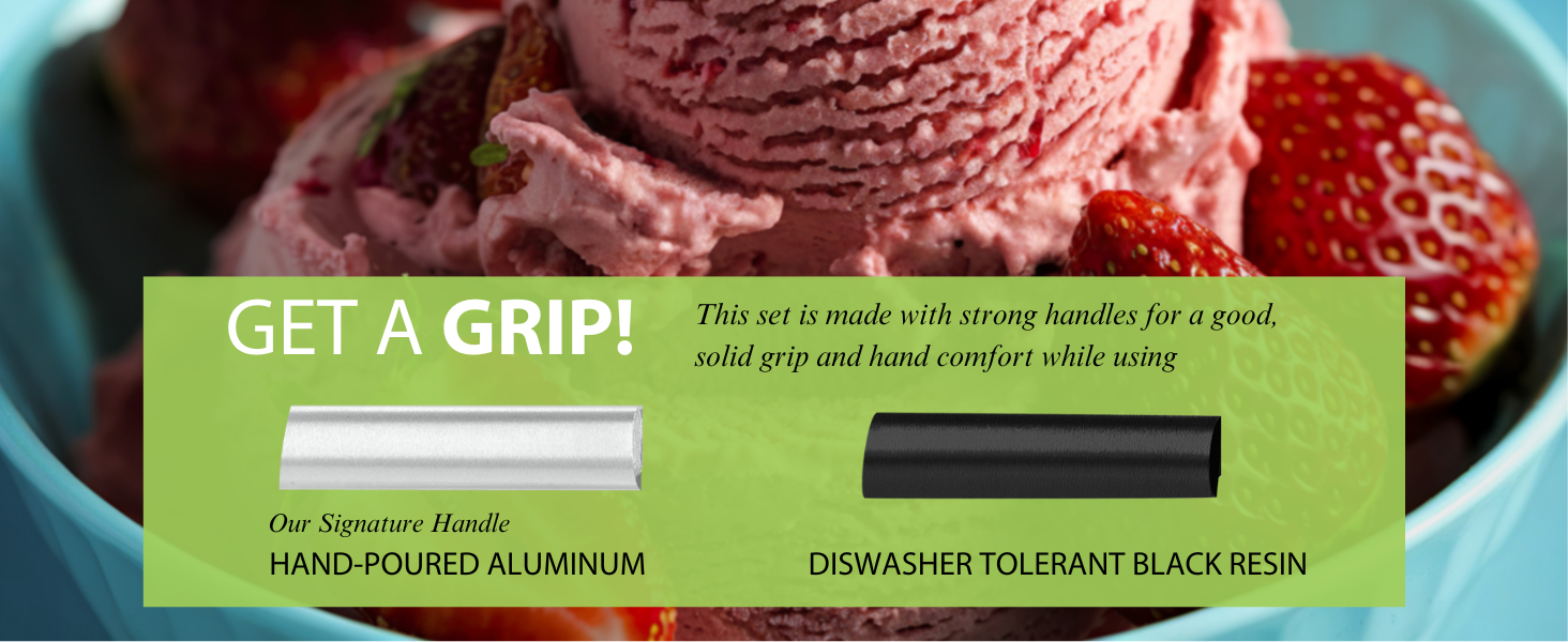 Rada Cutlery Pie A'La Mode Gift Set (S44), 2-Piece Ice Cream Scoop and Serrated Pie Server Set, Silver Handle