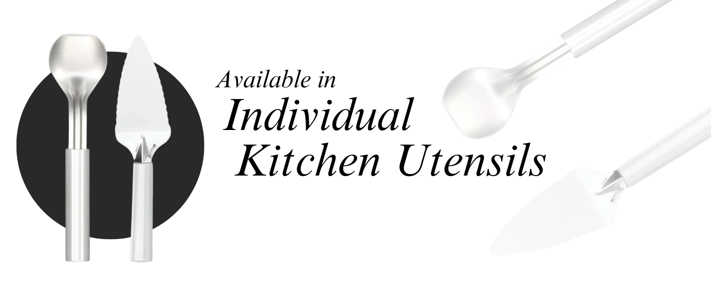 Rada Cutlery Pie A'La Mode Gift Set (S44), 2-Piece Ice Cream Scoop and Serrated Pie Server Set, Silver Handle