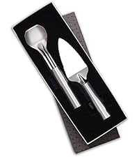 Rada Cutlery Pie A'La Mode Gift Set (S44), 2-Piece Ice Cream Scoop and Serrated Pie Server Set, Silver Handle