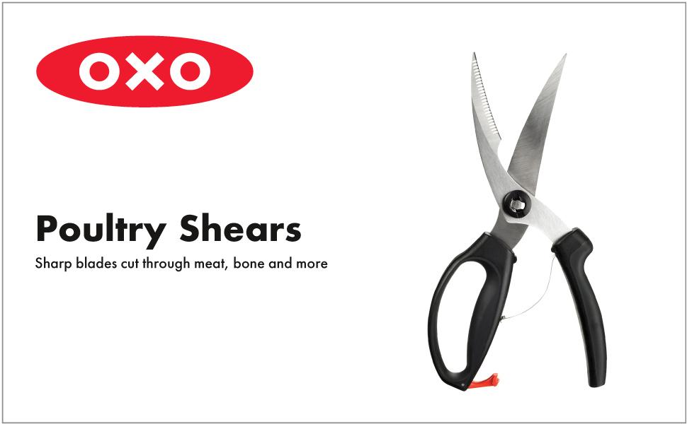 OXO Good Grips Spring-Loaded Poultry Shears, Black