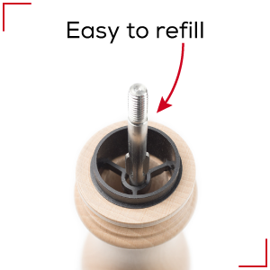 u'Select manual pepper mill in natural wood, 18 cm