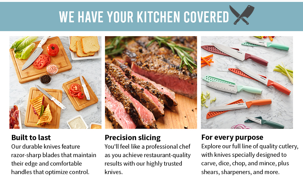 Farberware Large Cutting Board, Dishwasher- Safe Plastic Chopping Board for Kitchen with Easy Grip Handle, 11-inch by 14-inch, White