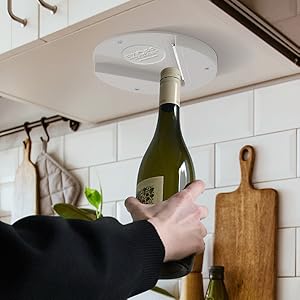 EZ Off Jar Opener for Seniors - Under Cabinet Jar Openers for Weak Hands, Easy Grip, Arthritis jar opener, One Handed Gadgets & Bottle Opener - Essential Kitchen Gadgets for Home Assistance - White