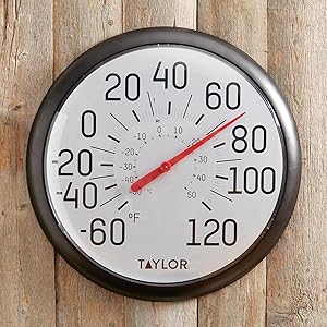 Taylor Dual Temp Infrared Thermocouple Thermometer, Multi-Functional Infrared Mode, Dual Line LCD, HOLD, Min/Max; Step Down Probe, Water Resistant, Black