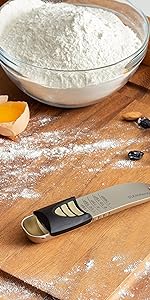 KitchenArt Cook’s Pro Adjust-A-Measure Set, 3-Piece, Satin,Black and Silver