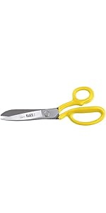 Klein Tools 23008 Premium Forged Heavy Duty Bent Trimmer Scissors, Made in USA, 8-Inch Multipurpose Durable Household Scissors, Perfect for Kitchen, Sewing, Crafts, Office