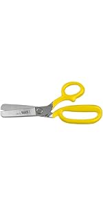 Klein Tools 23008 Premium Forged Heavy Duty Bent Trimmer Scissors, Made in USA, 8-Inch Multipurpose Durable Household Scissors, Perfect for Kitchen, Sewing, Crafts, Office