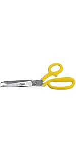 Klein Tools 23008 Premium Forged Heavy Duty Bent Trimmer Scissors, Made in USA, 8-Inch Multipurpose Durable Household Scissors, Perfect for Kitchen, Sewing, Crafts, Office