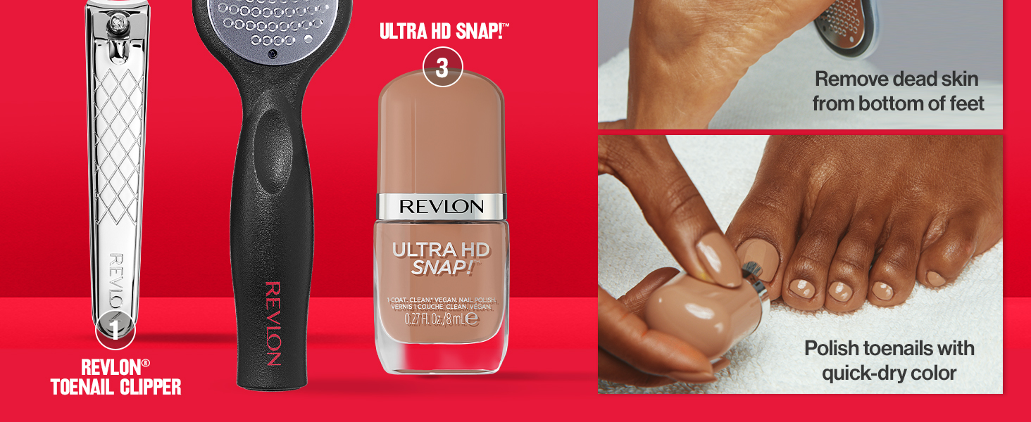 Revlon Nail Clipper, Gifts for Men & Women, Stocking Stuffers, Nail Care Tools, Curved Blade & Foldaway Nail File for Trimming & Grooming, Easy to Use (Pack of 1)