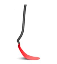 Dreamfarm Scizza 2-In-1 Easy Ergonomic Pizza Scissors with Stainless Steel Pizza Cutter Blades & Non-Stick Slice Server - Black