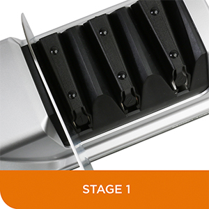 Chef’sChoice 15XV EdgeSelect Professional Electric Knife Sharpener with 100-Percent Diamond Abrasives and Precision Angle Guides for Straight Edge and Serrated Knives, 3-Stage, Gray