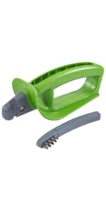 Smith’s JIFF-S 10-Sec Knife & Scissors Sharpener - Right & Left-Handed Scissors - Carbide Blades - Outdoor Sharpener for Pocket, Hunting, Fishing & Kitchen Knives - Handheld Pullover Sharpener