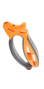 Smith’s JIFF-S 10-Sec Knife & Scissors Sharpener - Right & Left-Handed Scissors - Carbide Blades - Outdoor Sharpener for Pocket, Hunting, Fishing & Kitchen Knives - Handheld Pullover Sharpener