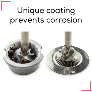 Peugeot Bistro Duo 2/24291 Manual Salt and Pepper Mill Set - Classic Adjustable Grinder, Beechwood, 4inch, Black and White